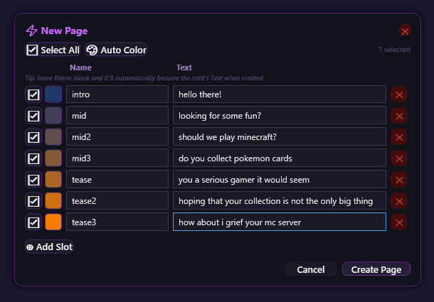 Make any card yours in a couple clicks — Quick Page Maker